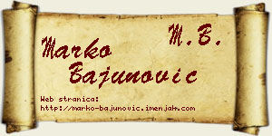 Marko Bajunović vizit kartica